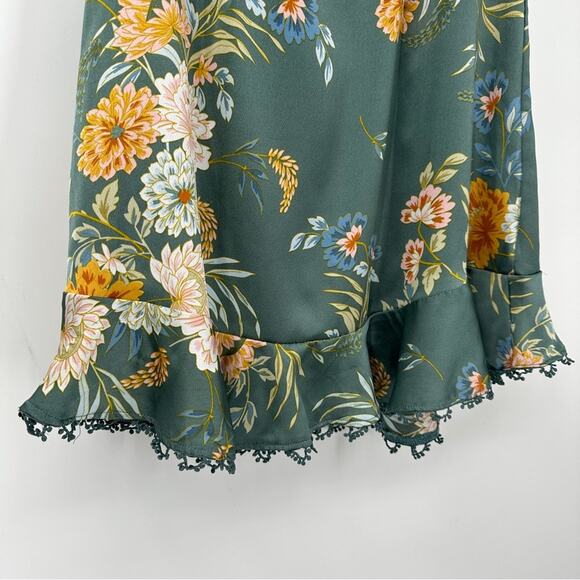 $11SALE!!! BOBBY BARDOT NECKLINE PUFF SLEEVE TEAL DRESS SIZE M - Picture 3 of 11